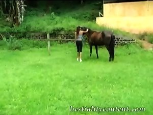 18 year old girl fucks a horse - Extreme zoophilia video