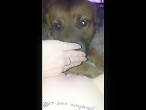 A girl and her German dog