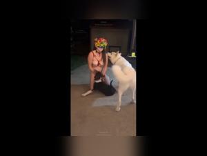 Animal orgies: whore and her dog