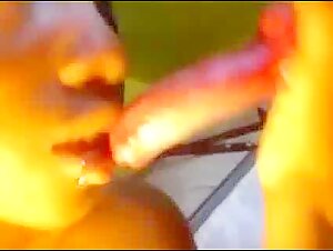 Beautiful black woman lover of bestiality with her beloved dog