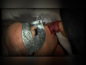 Blonde bestiality: Intense Deepthroat with dog