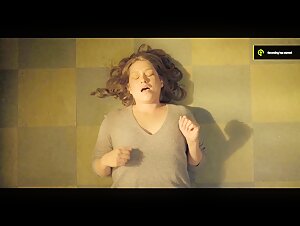 Blonde woman and canine: a beastly encounter