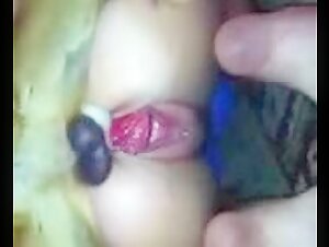 Buttoned Girl and Her Dog