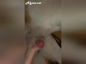 Canine debauchery: Slavic blonde with raw drive