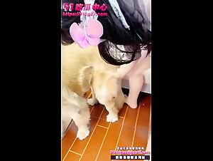 Chicano slut fucks dog