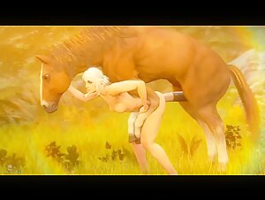 Compilation of animated horses having sex with women