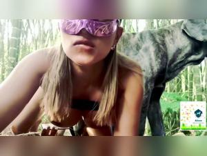 Everyone loves to see a naked blonde pussy fucking her dog