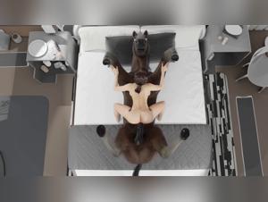 fetish orgies: wife dominated by a 3D horse