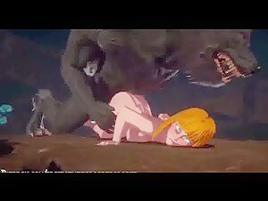 Girl surprised and fucked by dog