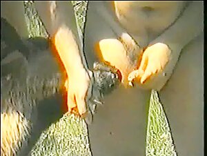 Goat gives a man a blowjob