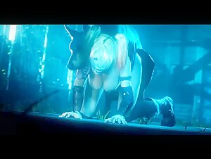 Harley Quinn and her canine friend