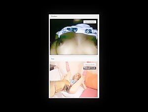 Horny woman masturbates in front of zoophilic video