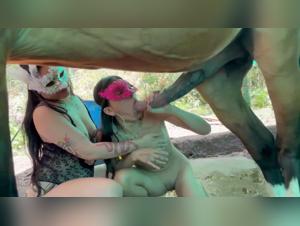 Incandescent Desire: Valeria & Coral Explore Equine Pleasures