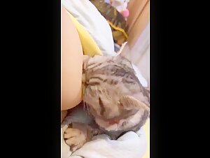 Intimate Moment: Pussy and Dog