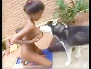 LATINA TS GIRL WITH A BUBBLE BUTT AND DOG IN EXTREME SEX VIDEO