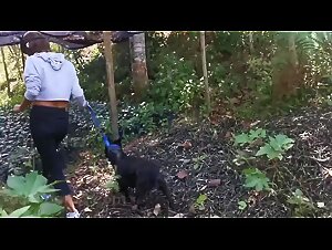 Love between woman, teenager and dog, a new way of being