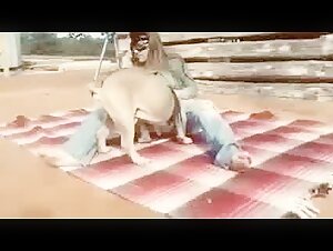 Masked Girl and Her Dog