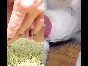 Mature woman and her big lips hungry for canine cocks