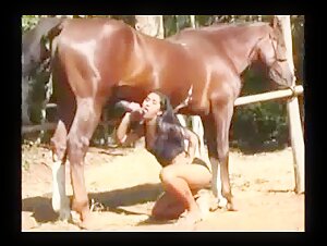 Monica and her horse in an intense encounter