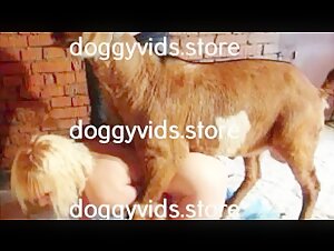 Russian Blonde Fucked by a Goat: Cream and Knot