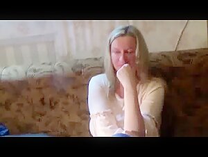 Russian MILF and her dog