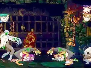 Sailor Scouts and Mutant Dog in a Resident Evil Universe