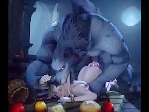 Slow caresses from behind with a dog