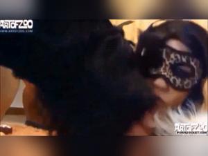 Sultry pet store: Dog subjected to female pleasure