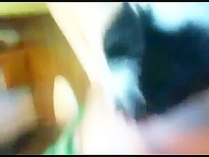 Teenage woman and her dog