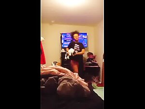 The slut gives in to animal pleasure