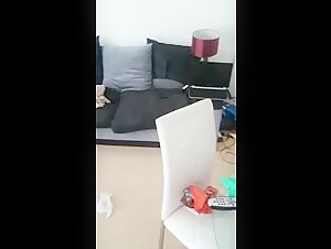 Unconscious woman with dog licking her mouth