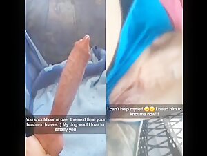 Unfaithful woman caught in the act with a dog