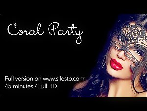 Veronica Silesto and her dog at the Coral Party