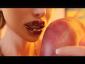 Woman alone at home with her dog, Bestial experience