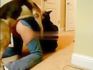 Woman enjoying her relationship with her dog