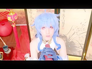 Woman in Cosplay and Her Dog Companion (Bestiality Sex)