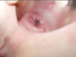 Woman offers her wet pussy to a dog