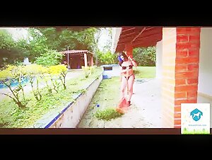 Woman submissive to her dog in a beastly video