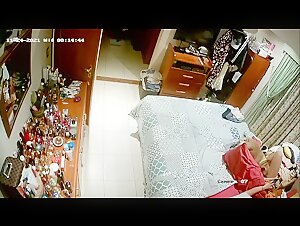 Woman surprised in action with a dog