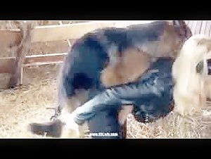 Yasimin and her dog in a zoophilia scene