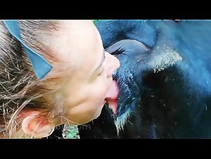 Zoo Art: Barefoot Cow Slut Faces Her Estierco