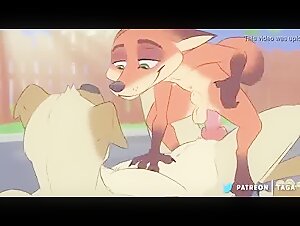 Zoophile cartoon: an extreme experience with a dog